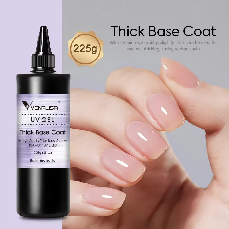 Venalisa longue tenue couche de finition trempée renforcer Gel recharge paquet tremper UVLED vernis à ongles Gel grand Volume 225g/30ml Gel de Base