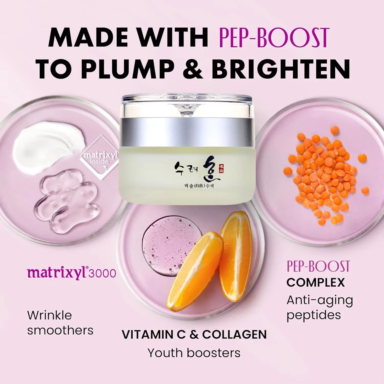 Crème pour le visage au collagène, 50g, nourrit la peau repulpante, Texture fraîche, pour rendre la peau plus jeune, crème de jour/nuit, hydratant, cosmétiques coréens