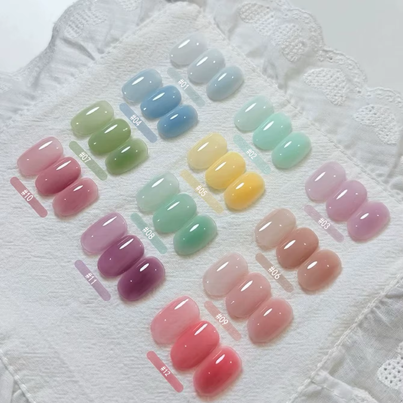MIANEL 2026 10ML Gel Vernis à Ongles Série Bonbons au Lait - Texture Crème Fraîche et Pudding