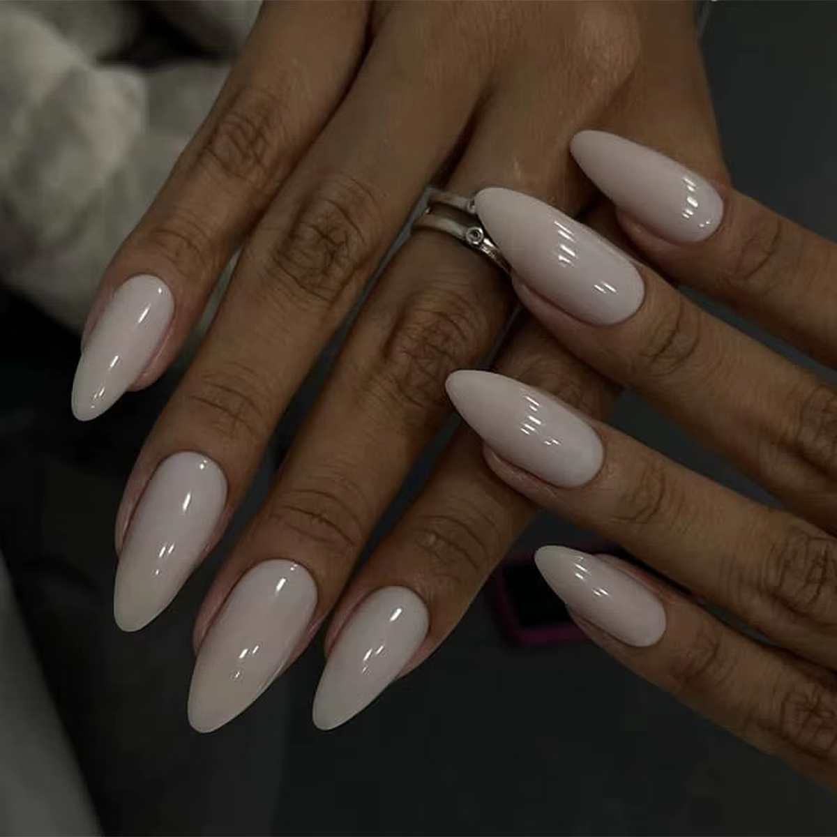 Faux ongles carrés courts à pression rose