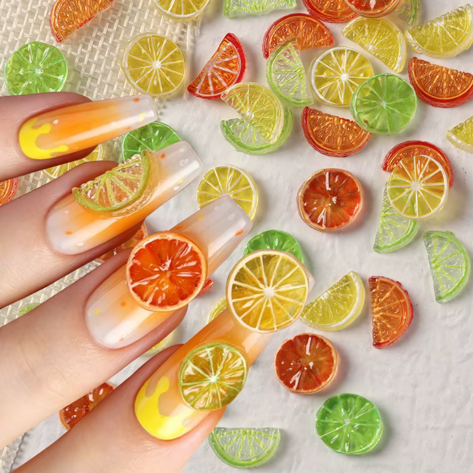 30/50 pièces Breloques d'été pour nail art