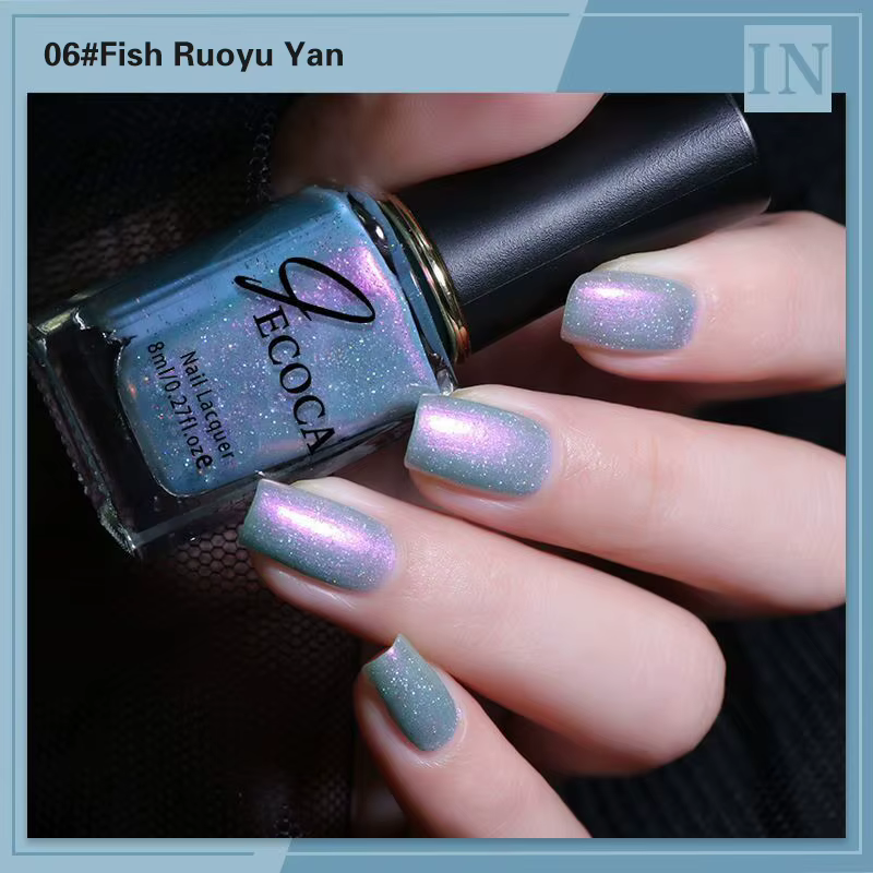 Verhéritage à ongles arc-en-ciel à paillettes laser