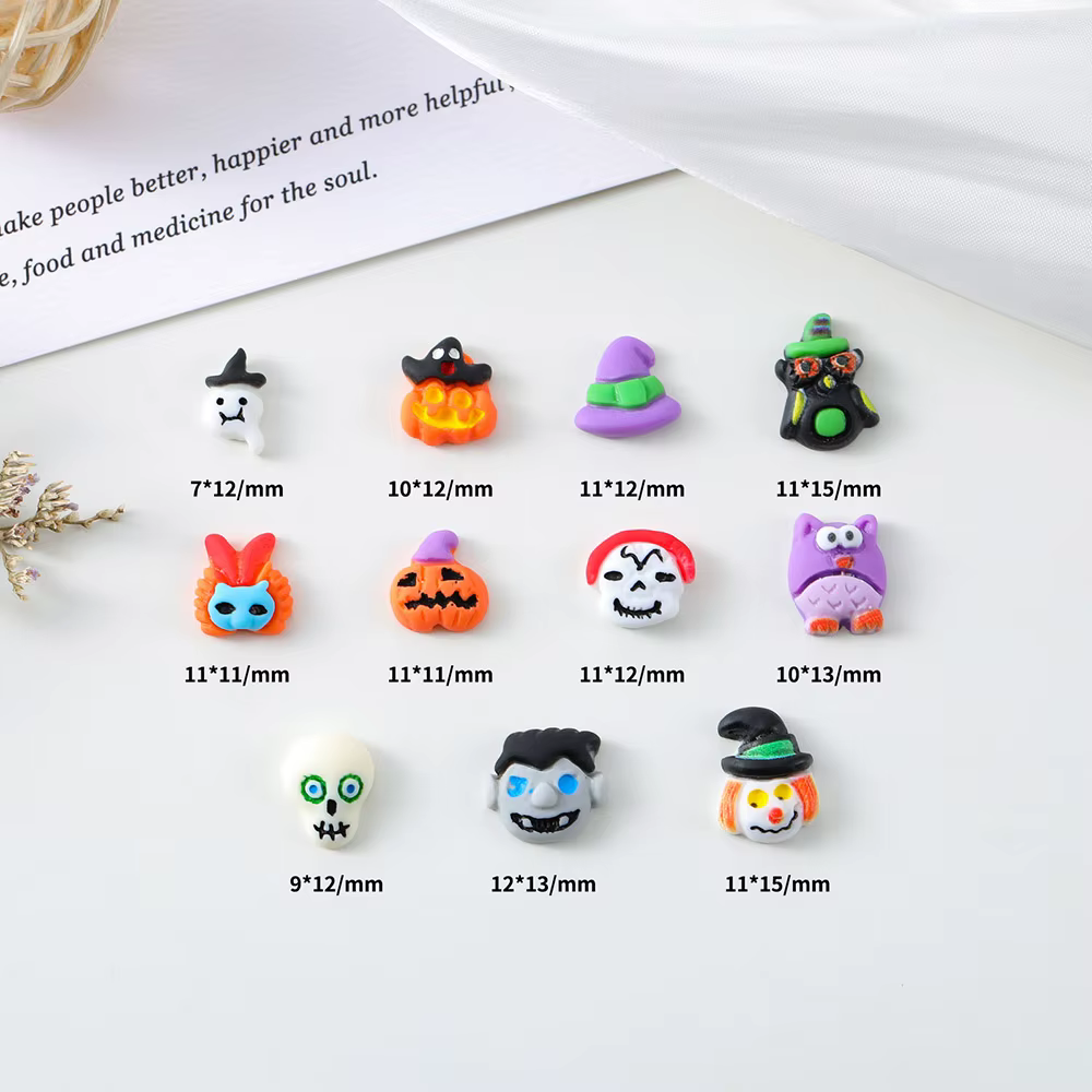 Mélange d'ornements d'ongles pour Halloween