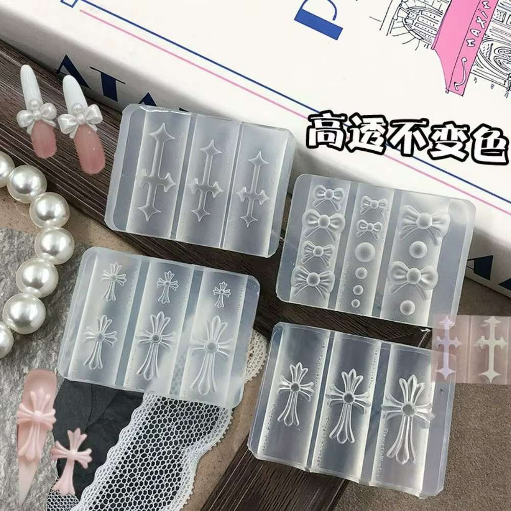 Pochoirs à ongles tendance en silicone 3D pour la sculpture DIY