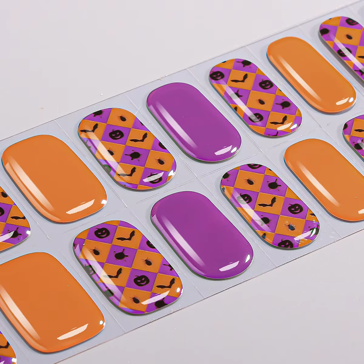 Autocollants pour ongles en Gel semi-durci pour Halloween