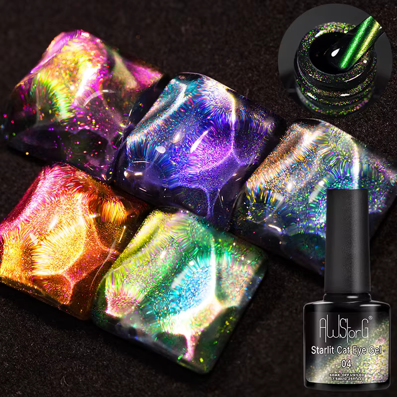 AWStorG 7.5ml Vernis à ongles gel magnétique Starlit Cat