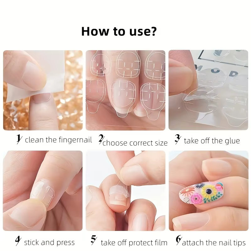 Colle gelée Double face pour faux ongles