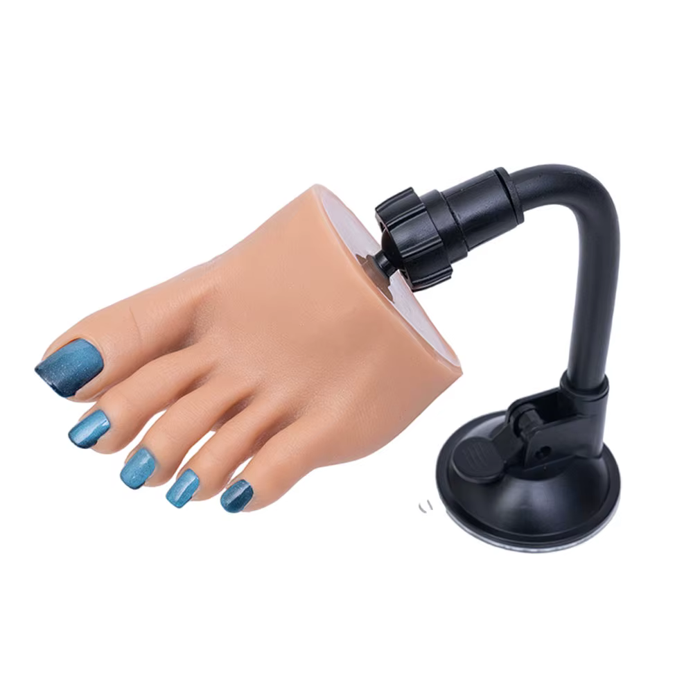 Nail Practice Demi Pied Modèle Silicone Liquide Réaliste Manucure Acrylique Mannequin Pieds Formation Bricolage Art Salon Artistes TGQF-11