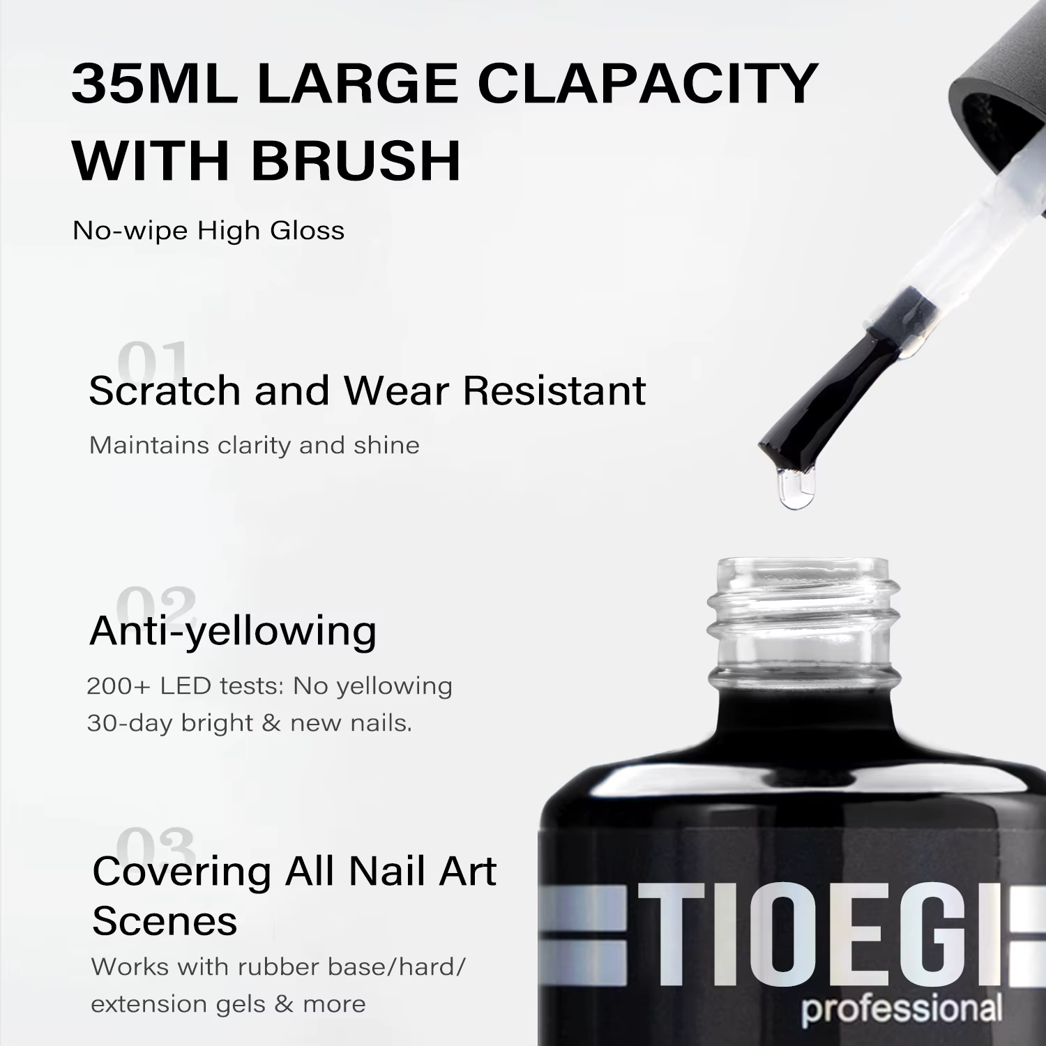 TIOEGI – Gel de Base en caoutchouc de grande capacité