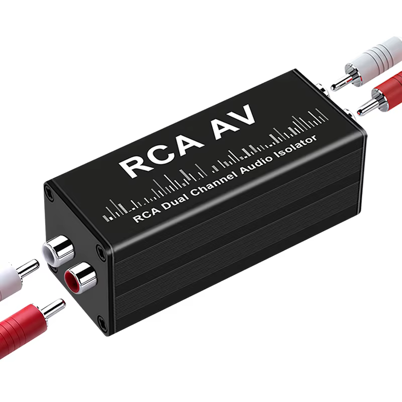 Isolateur de boucle d'audio RCA, annuleur de courant Audio de voiture, réduction du bruit inférieur, filtre passe-sol commun
