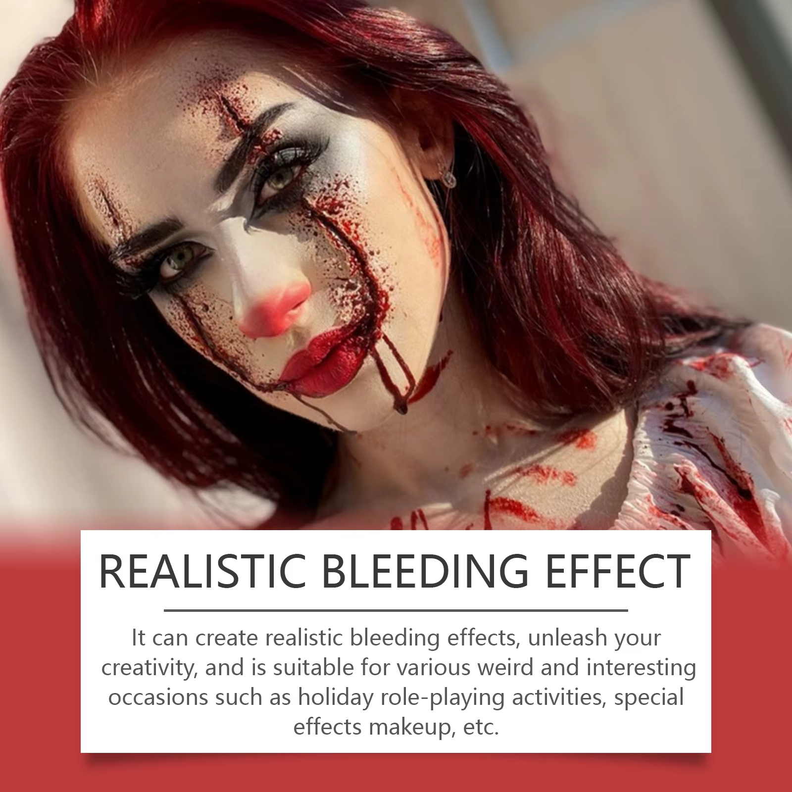 Kit de maquillage de faux sang pour Halloween, goutte de sang, Vampire, Zombie, Cosplay, lavable, faux sang, Spray pour fête, outil rouge d'horreur