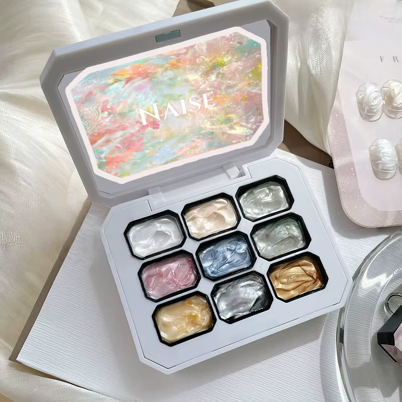 9 couleurs perle brillant solide vernis à ongles nouveau populaire pat-pat gel
