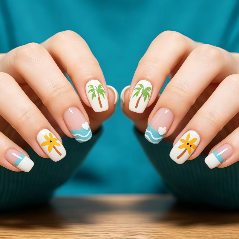 24 faux ongles de style occidental