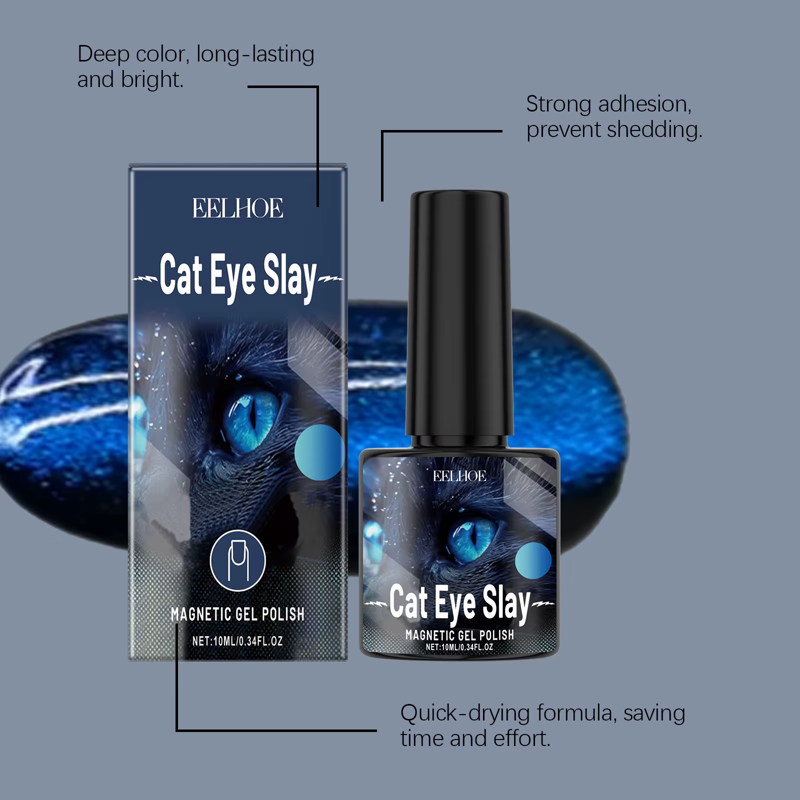 EELBathroom E-Verhéritage à œil de chat bleu noir