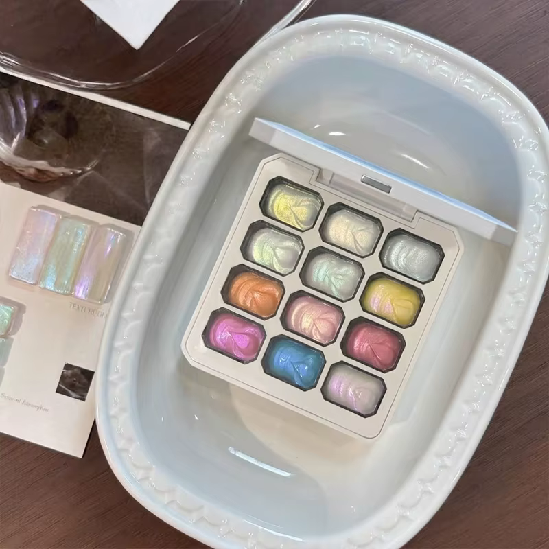 Gel de texture haute brillance pour nail art à l'acide acétique Aurora 12 couleurs