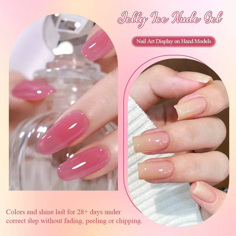 Vernis à ongles gel semi-transparent Jely Ice