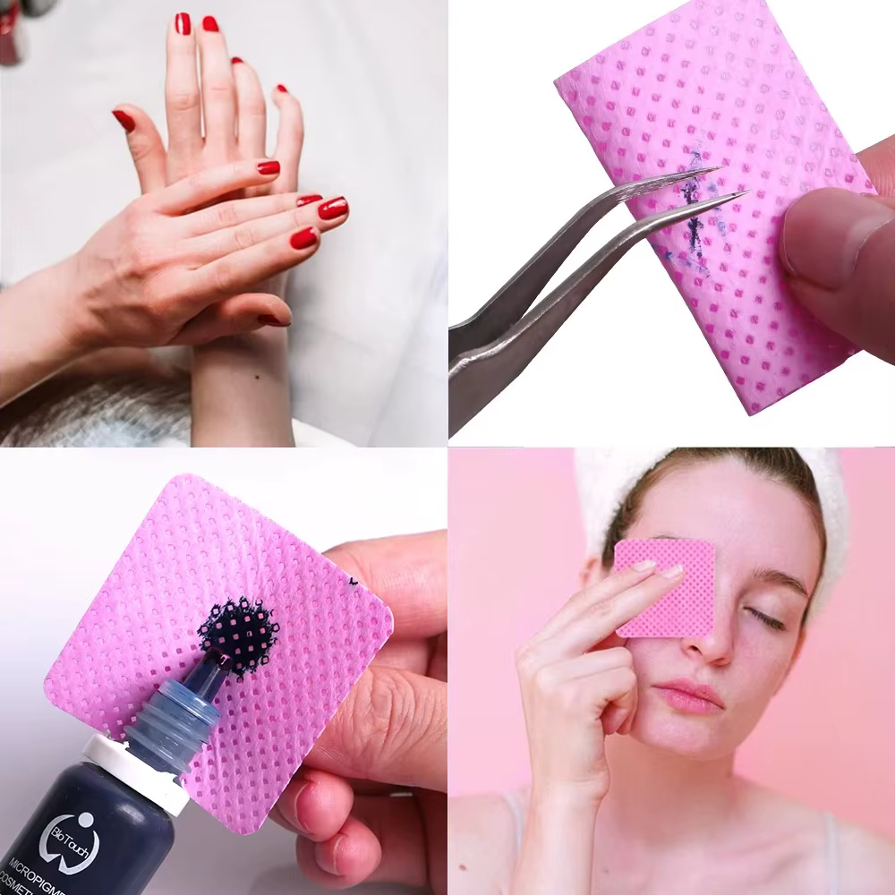 200 lingettes de coton non pelucheuses pour dissolvant de vernis à ongles