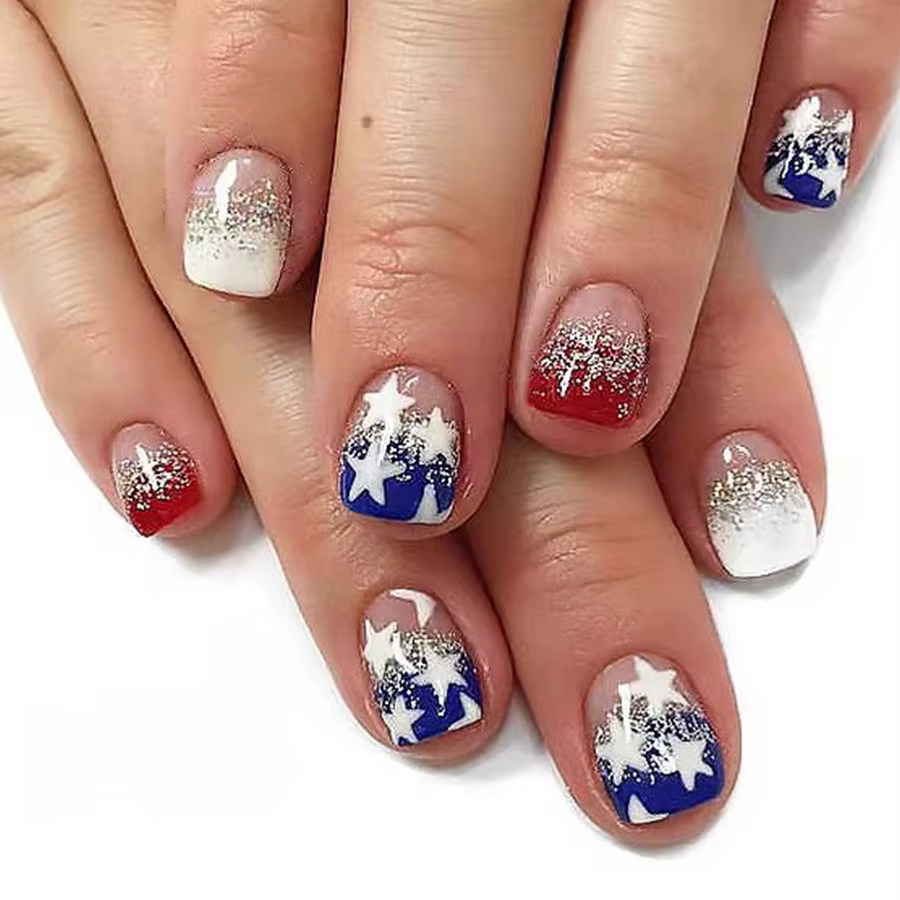 Faux ongles carrés courts pour femmes