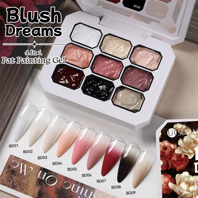 UR SUGAR 9 couleurs Pat peinture Gel ongles 4 en 1 Semi Permanent tremper
