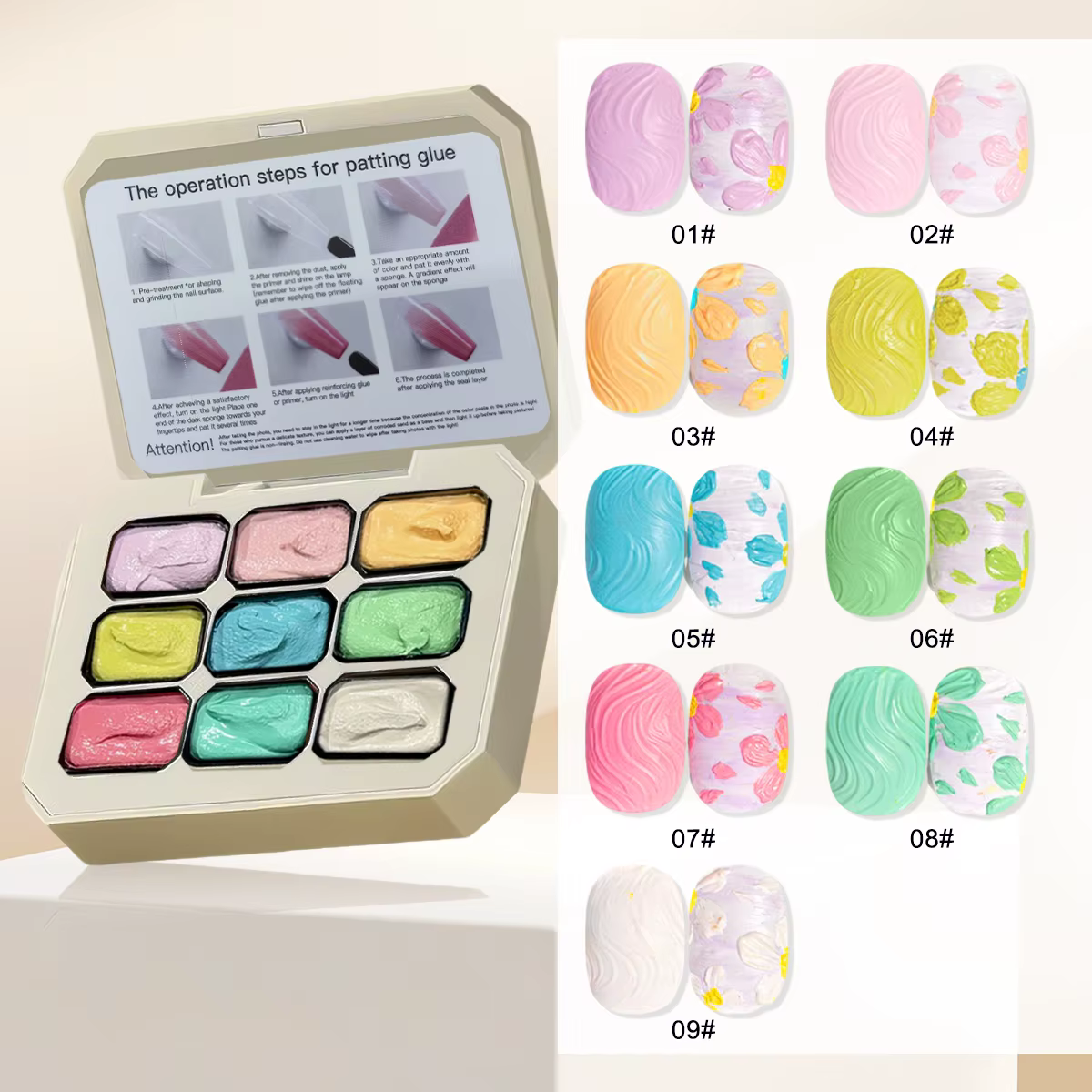 Duolingdai Kit Complet de Gel Peinture à l'Huile Macaron 9 Couleurs - Gel