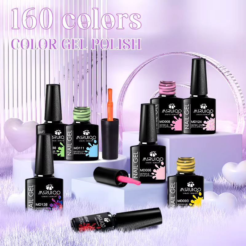 MSRUIOO 8 pièces/ensemble printemps été vernis à ongles HEMA gratuit Semi Permanent couleurs classiques