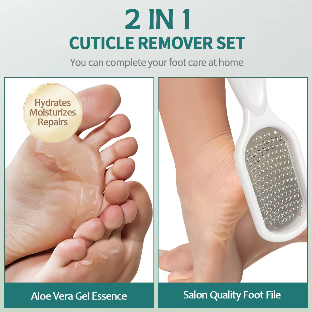 NAILPOP Kit de soin des pieds extra fort pour éliminer les peaux dures