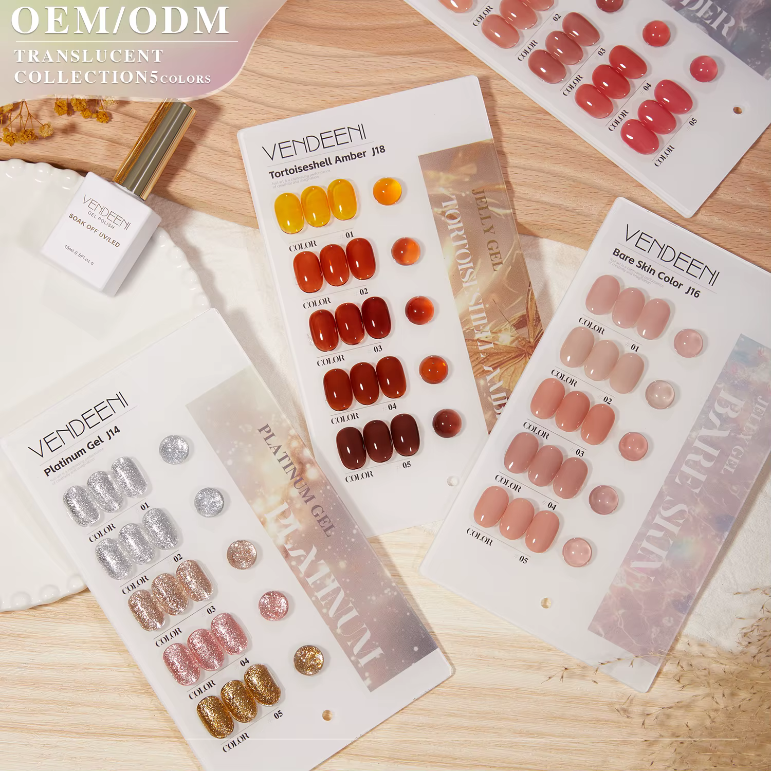 Vendeeni 2025 usine nouvelle mode offre spéciale Kit d'art des ongles peau nue Gel UV Salon de manucure en gros 5