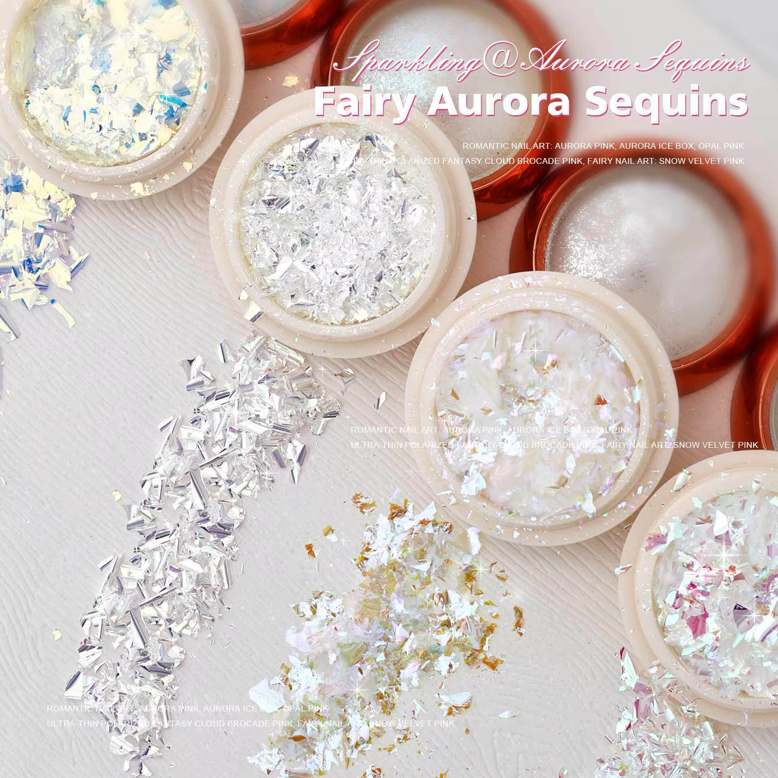 2025 Nail Art décoration Super paillettes