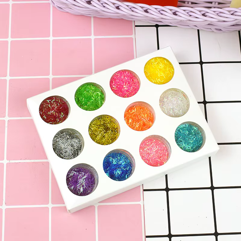 Poudre à paillettes pour ongles