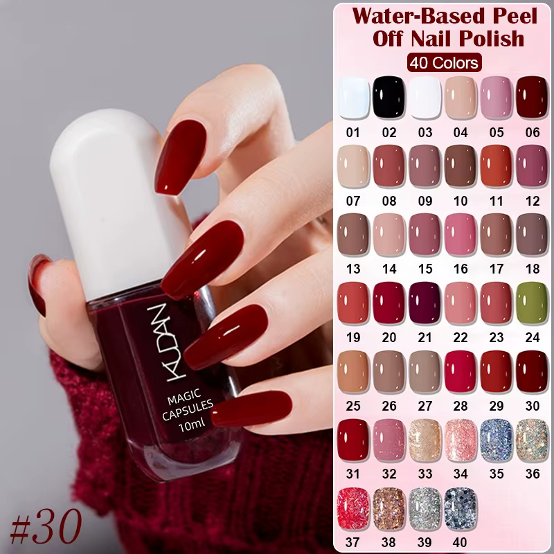 Vernis à ongles pelable à base d'eau