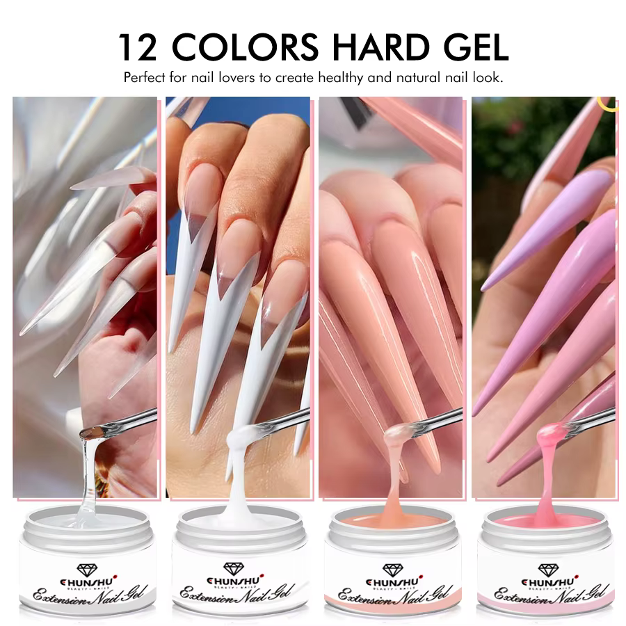 30ML Gel dur pour Extension d'ongles blanc laiteux constructeur Gel auto-nivelant renfort Gels pour ongles Camouflage manucure