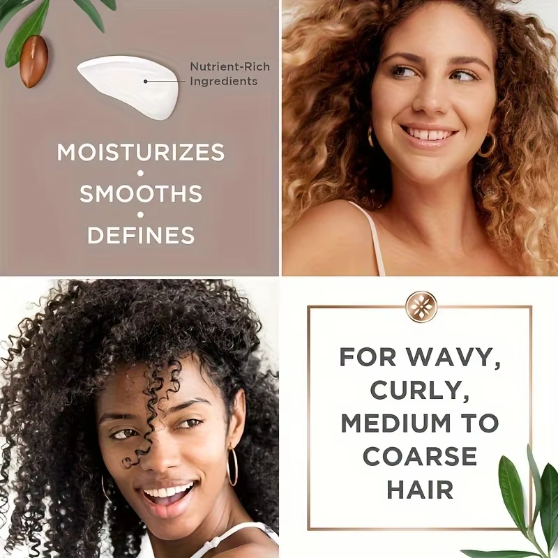 Paquet de 2 crèmes définies GZE CURL pour boucles longue durée sans frisottis – crème bouclée au noix de coco sans sulfate et paraben