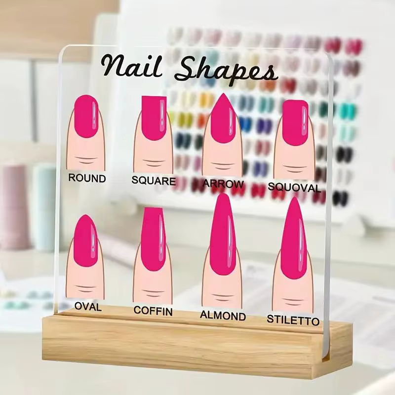 Panneau d'affichage de formes d'ongles