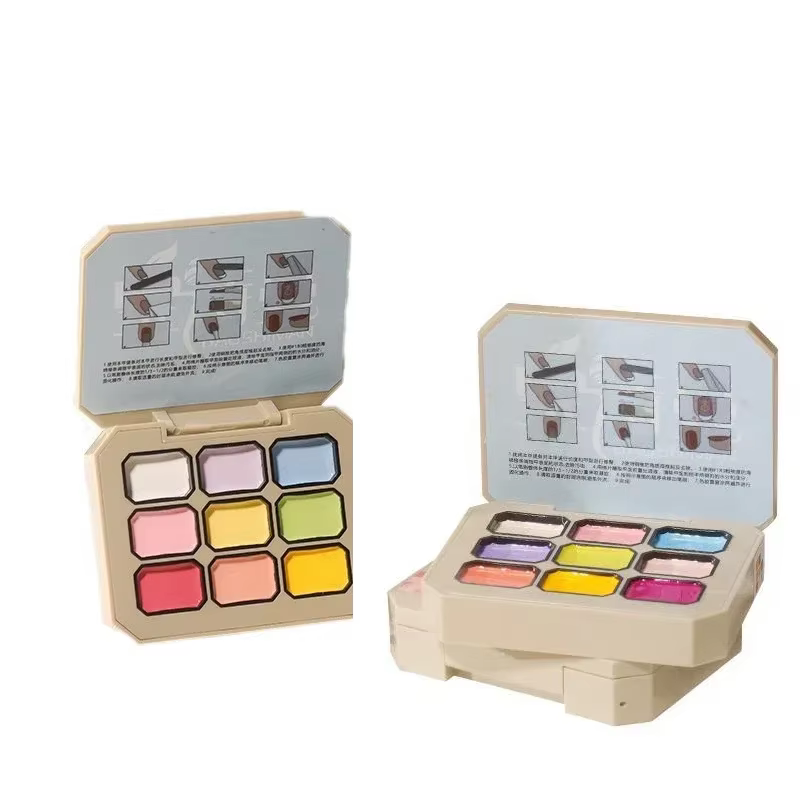 27 g/ml 9 grille bricolage vernis à ongles Gel à semi-conducteurs brillant coloré Semi Permanent tremper UV LED givré