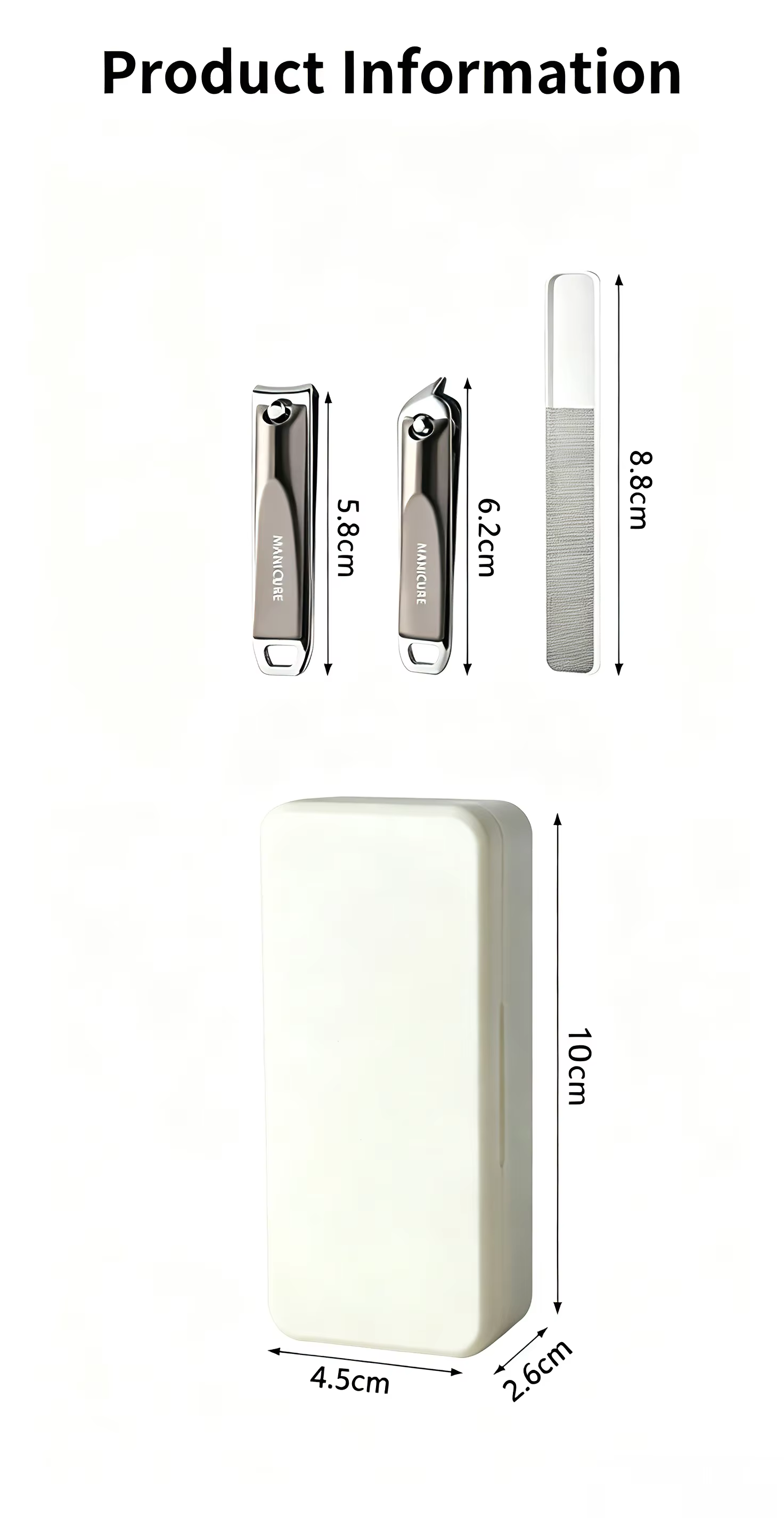 Un ensemble d'outils de manucure 3 pièces