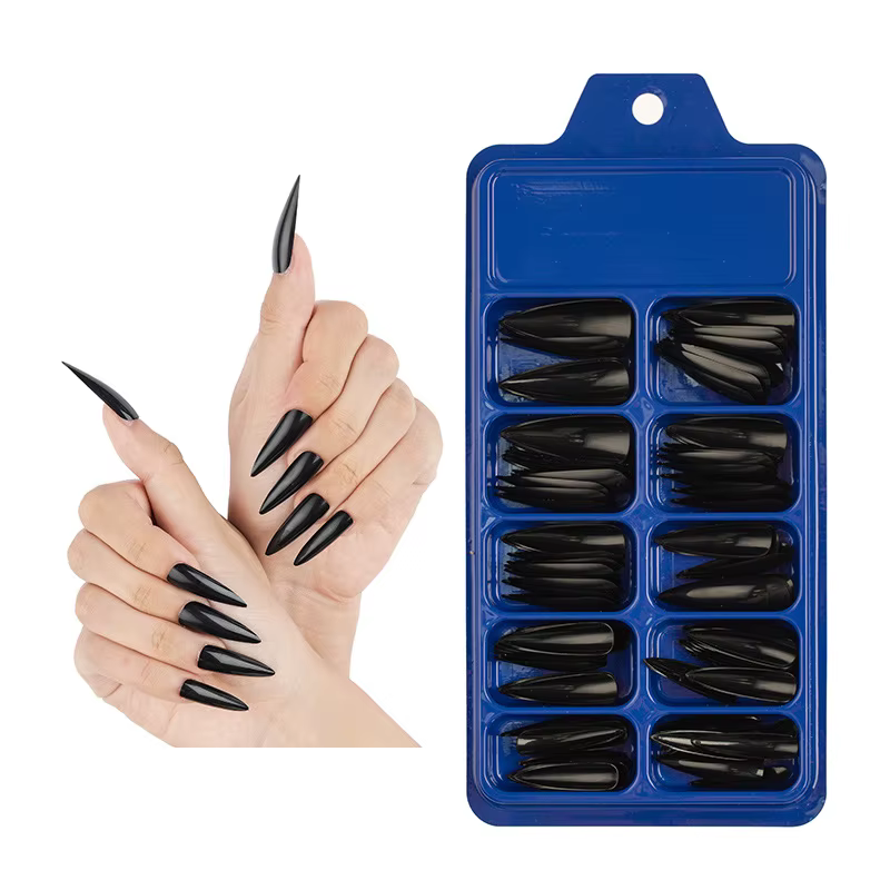 120 pièces/boîte couleur unie faux ongles conseils
