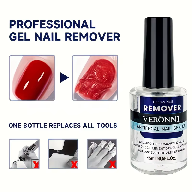 Dissolvant de colle à ongles sans fissures