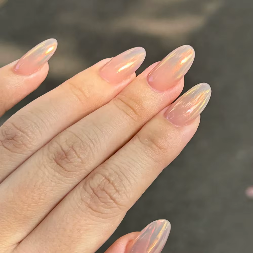 1 pot coucher de soleil Orange Aurora Chrome poudre à ongles 0.2g-Net clair de lune miroir