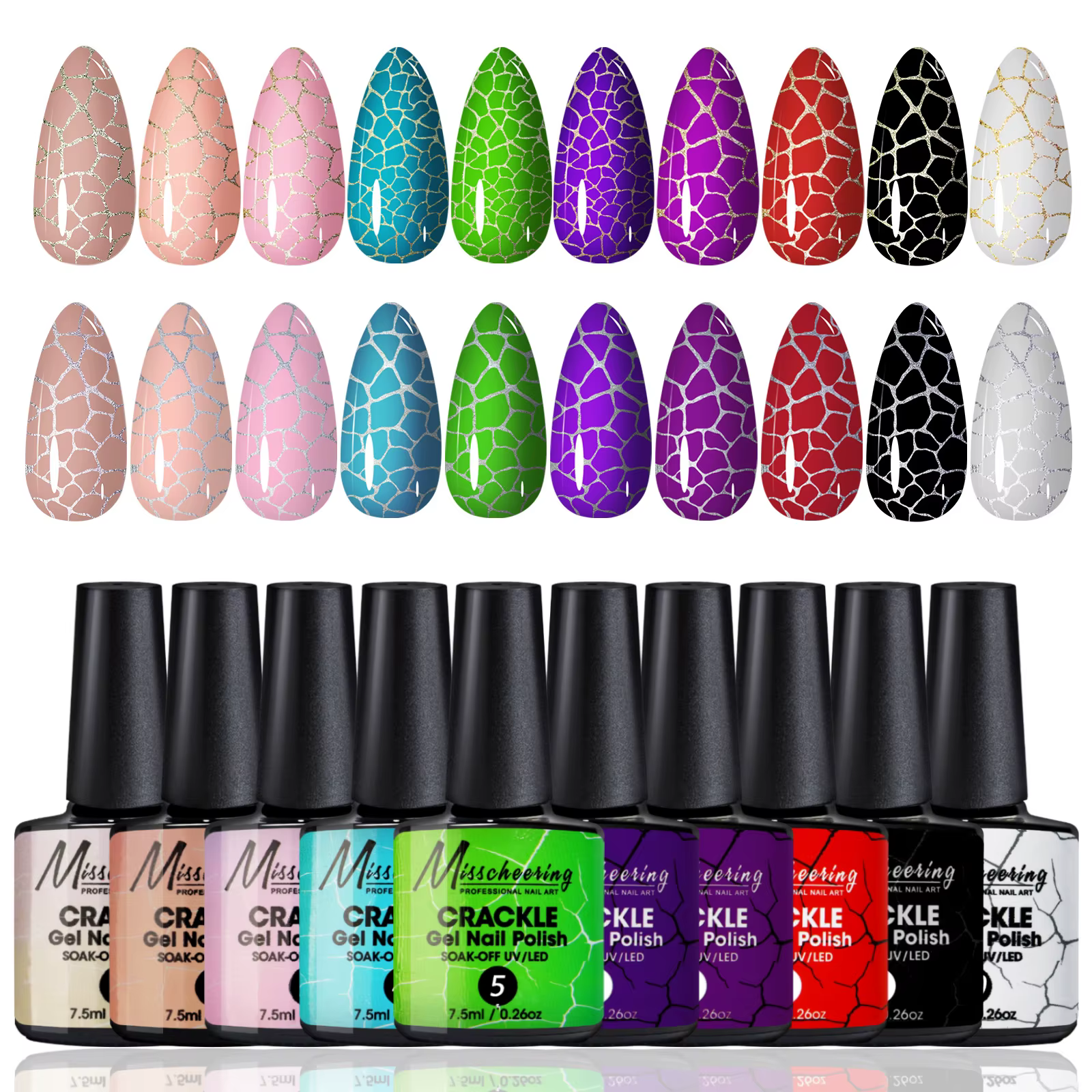 Verhéritage à Ongles Hybride en Gel Craquelé
