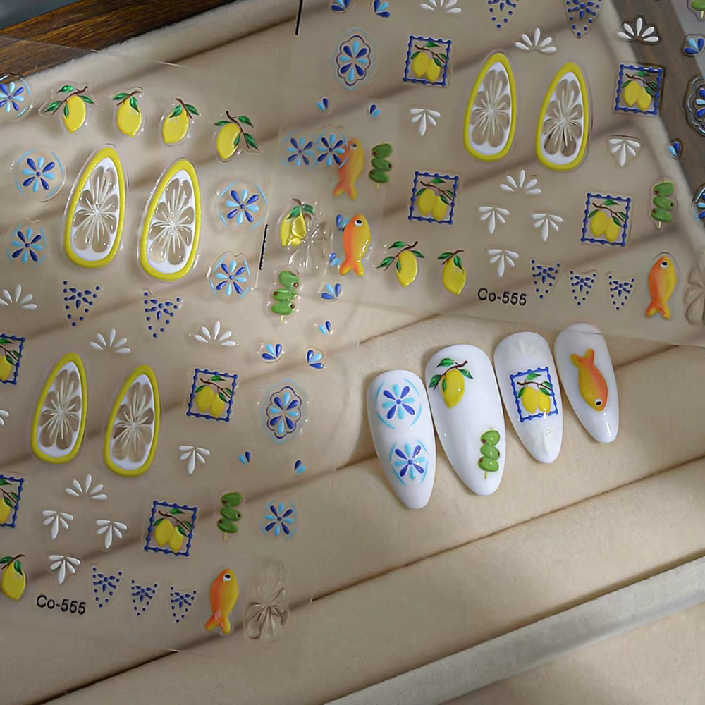 Autocollants pour ongles motif citron
