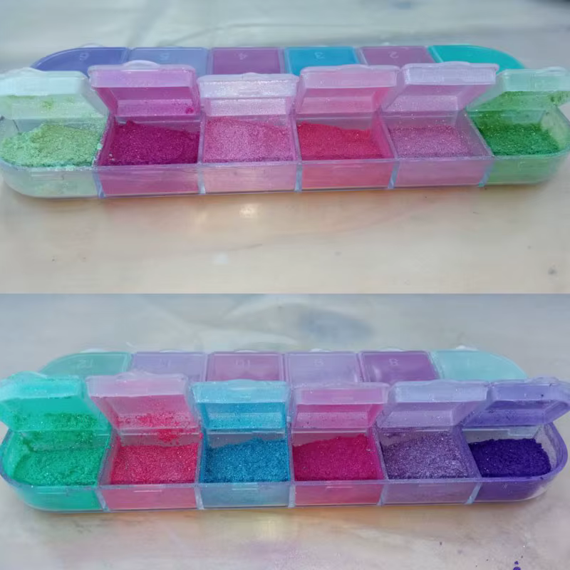 Poudre à ongles sirène effet miroir