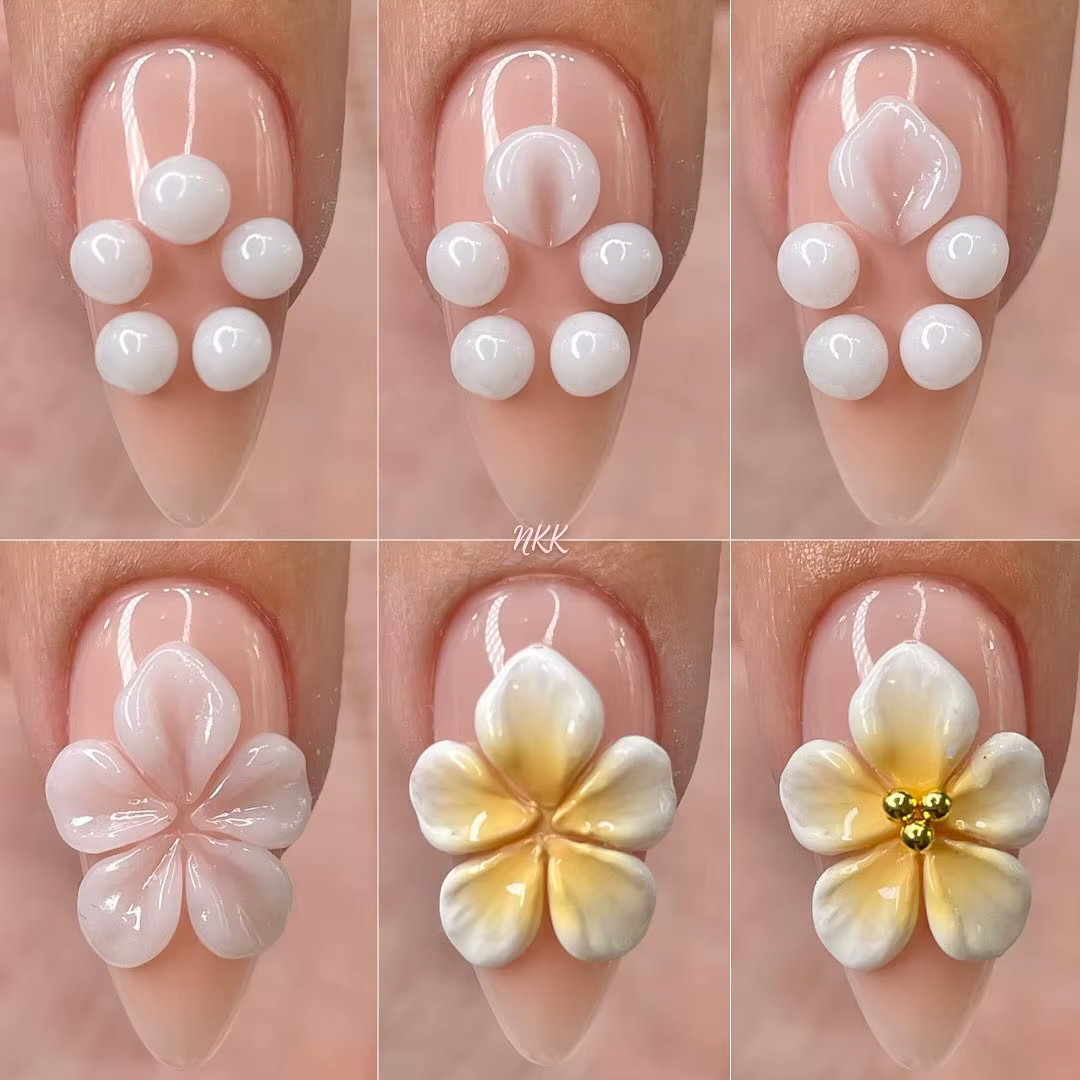 1 pot blanc 3D façonnage sculpture antiadhésif Extension de main Gel vernis à ongles pour fleur bricolage Nail Art