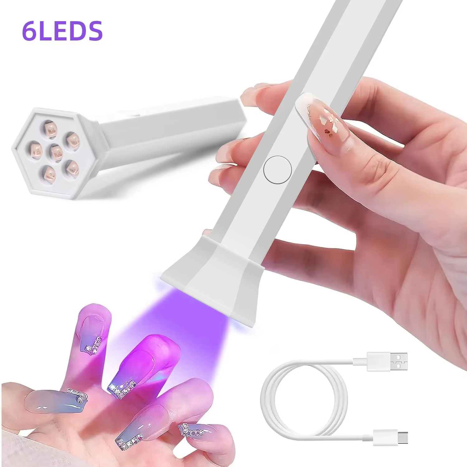 Mini lampe à ongles aste sans fil pour gel à durcissement rapide