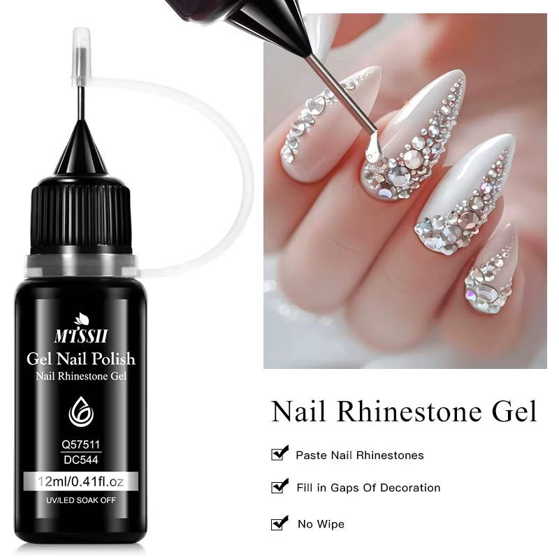 Gel à strass pour ongles 12 ml - Sans alcool