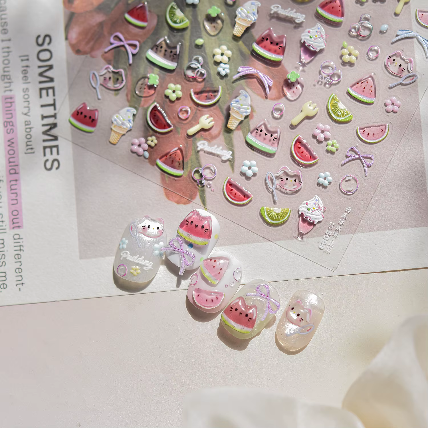 Autocollants pour ongles d'été pour enfants