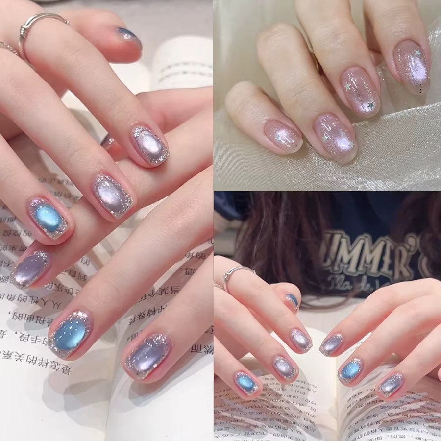 Vernis à ongles Gel œil de chat violet Dreamland hiver