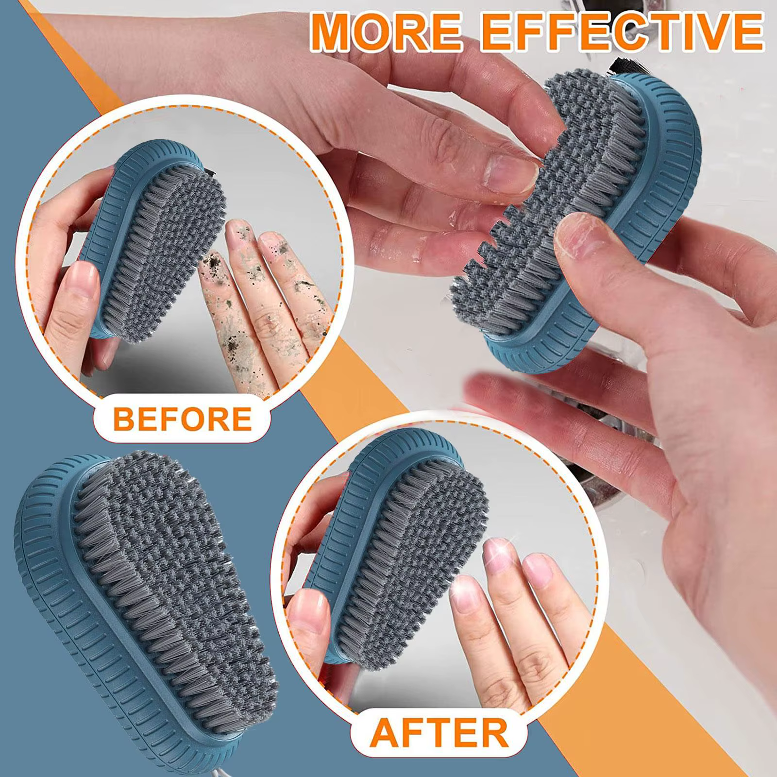 Brosse à ongles à récurer