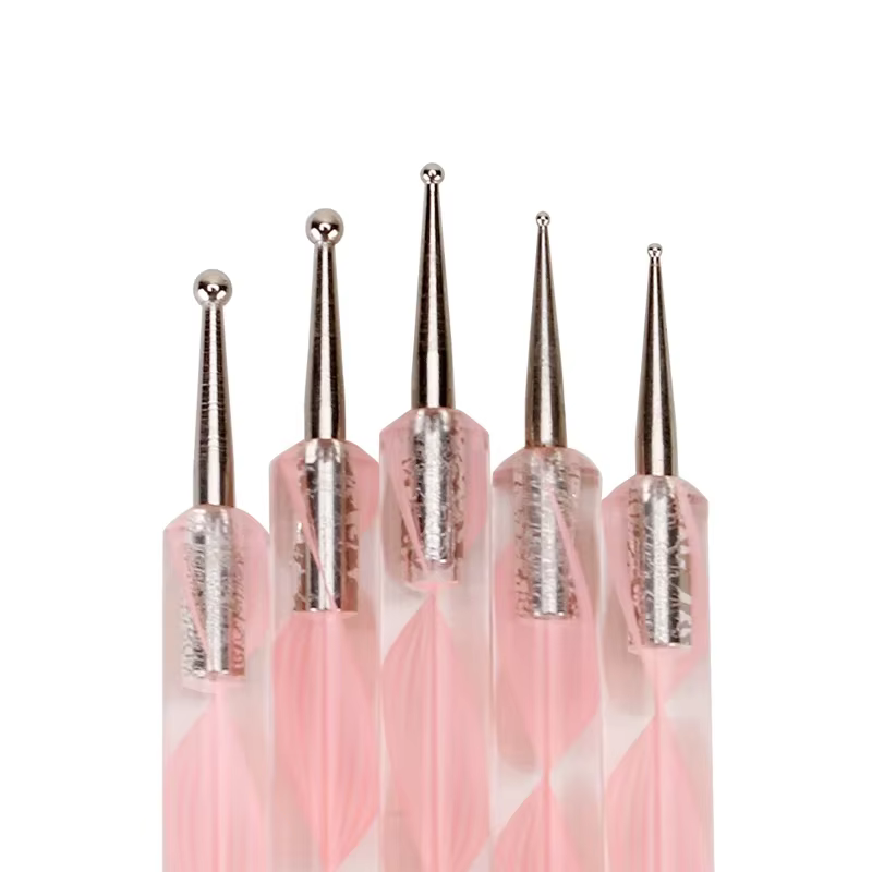 5 pieces of nail art special pointed flower nail polish pens