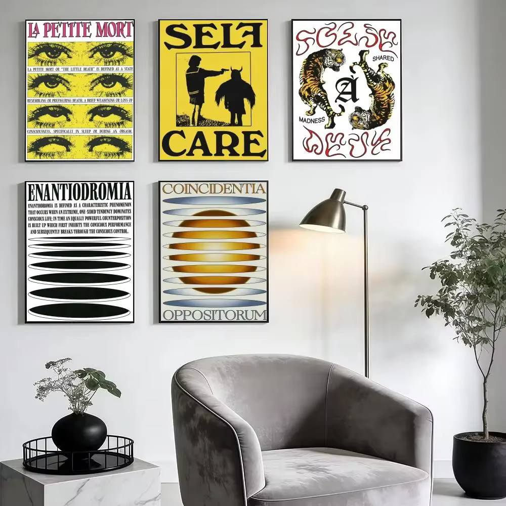 Affiche d'artiste U-Utsav V-Verma, impressions d'art mural minimaliste moderne pour chambre à coucher, salon, décoration intérieure, cadeau