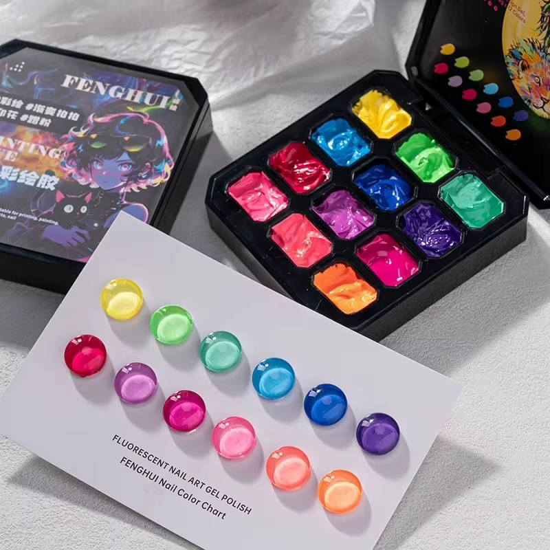12 couleurs solide Pat peinture Gel vernis à ongles haute Saturation populaire semi-solide